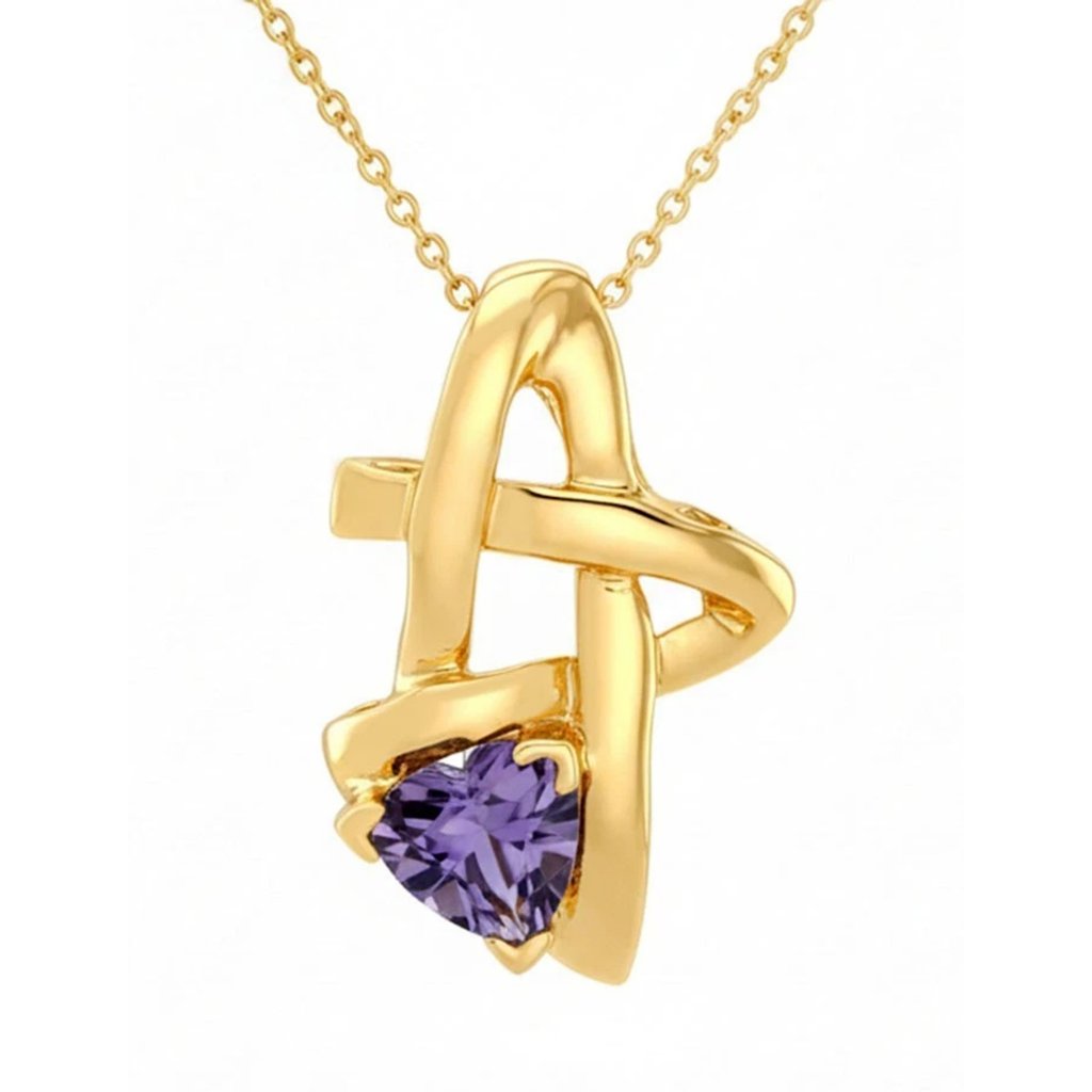 Created 1.25 Cts Alexandrite Pendant Solid 10k Gold